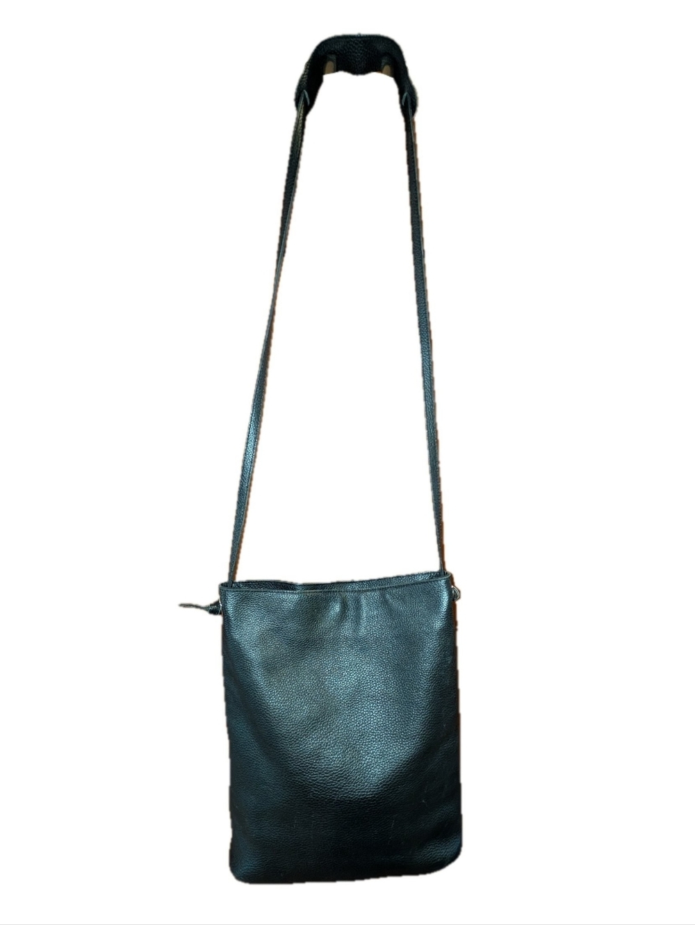 M.I.L.A. Los Angeles Pebbled Leather Jackie Crossbody Bag, Black